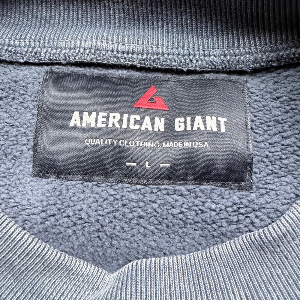NWOT American Giant Unisex American Vintage Crew Sweatshirt Blue Large - Picture 5 of 6